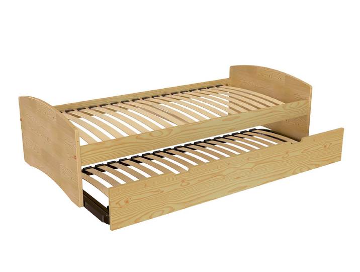 Lit gigogne 80x190 Happy pin massif 80x190 Miel