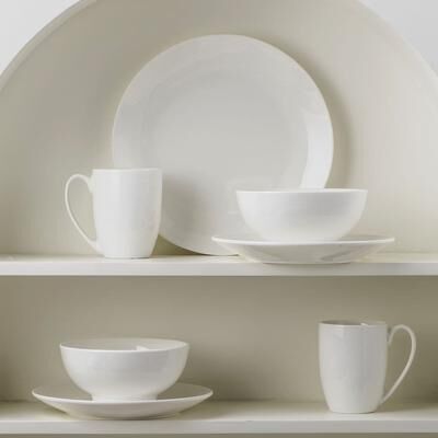 LOVECASA 16-Piece Porcelain Dinnerware Set (Service for 4)