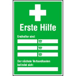SafetyMarking 43.0092 Aushang Erste Hilfe Ersthelfer Verzeichnis Kunststoff (B x H) 200 mm x 300 mm 1 St.