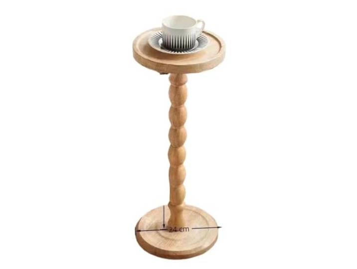 EKalgretrA Vintage Beistelltisch Aus Gummiholz Platzsparend for Wohnzimmer/Schlafzimmer/Eingangsbereich(Color 3)