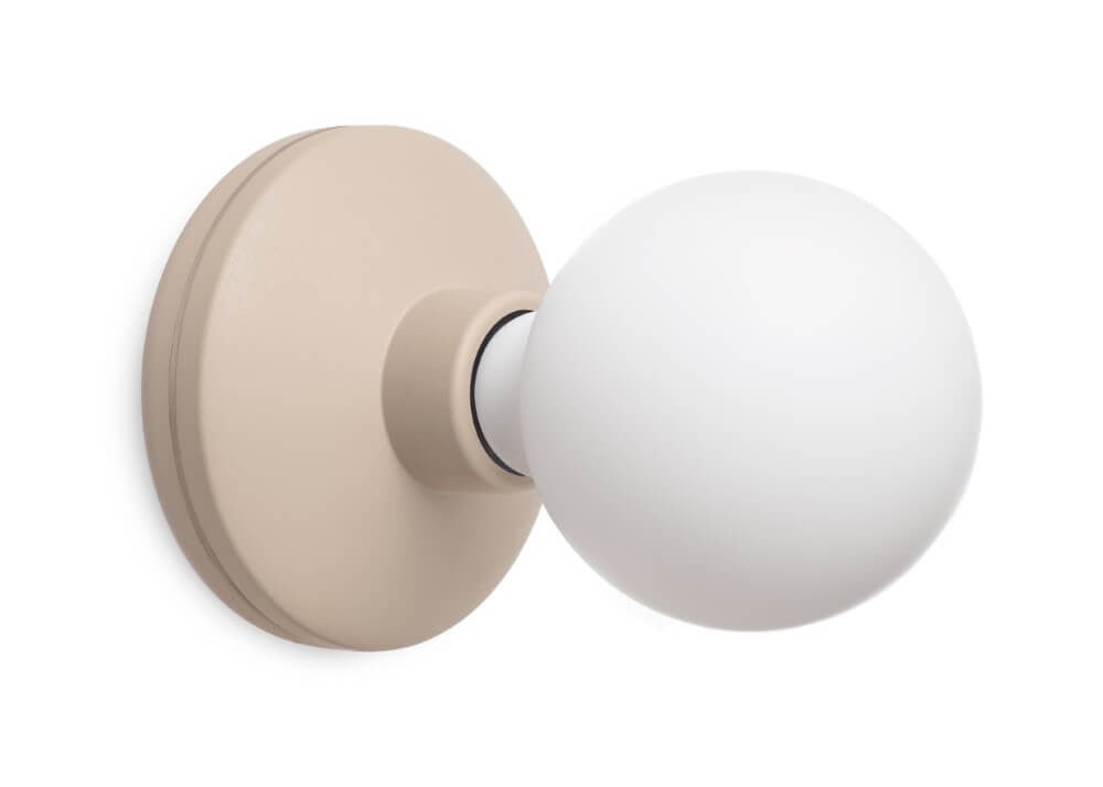 Humble Bee oplaadbare tafellamp - Beige frosted glas en aluminium