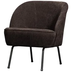 Sessel Vogue aus Chenille-Stoff, modern gepolstert, dunkelbraun, komfortables Design
