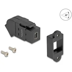DELOCK Keystone Modul Mini DP Buchse zu DP Buchse schwarz