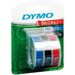 Dymo, Beschriftungsband, Prägeband (0.90 cm, Blau, Rot, Schwarz)