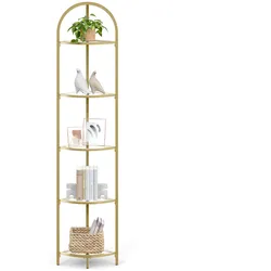 Eckregal Goldfarben ca. 28x158x28 cm
