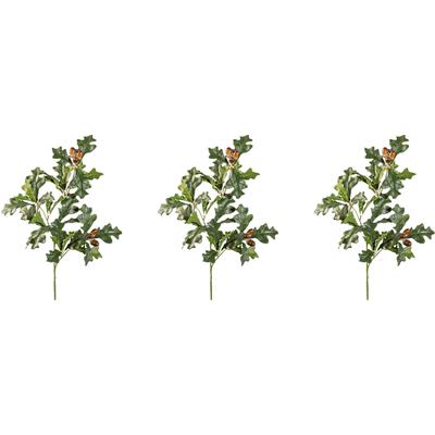 Kunstzweig CREATIV GREEN "Eichenzweig", grün, H:70cm, Obermaterial: 70% Polyester, 30% Polyethylen, Kunstpflanzen, Kunstzweig