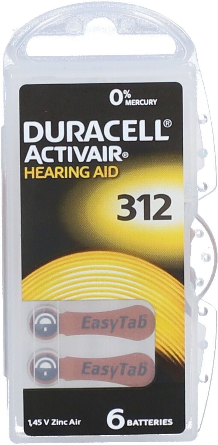 Batterien f.Hörgeräte Duracell 312 4x 4x6 St
