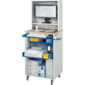 Rau Rau Computerschrank adlatus Modell 2065, lichtg , aus Metall, für Industrie, abschließbar, fahrbar