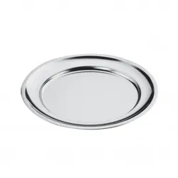 Rundes Edelstahltablett Ø 35 cm mit Rand