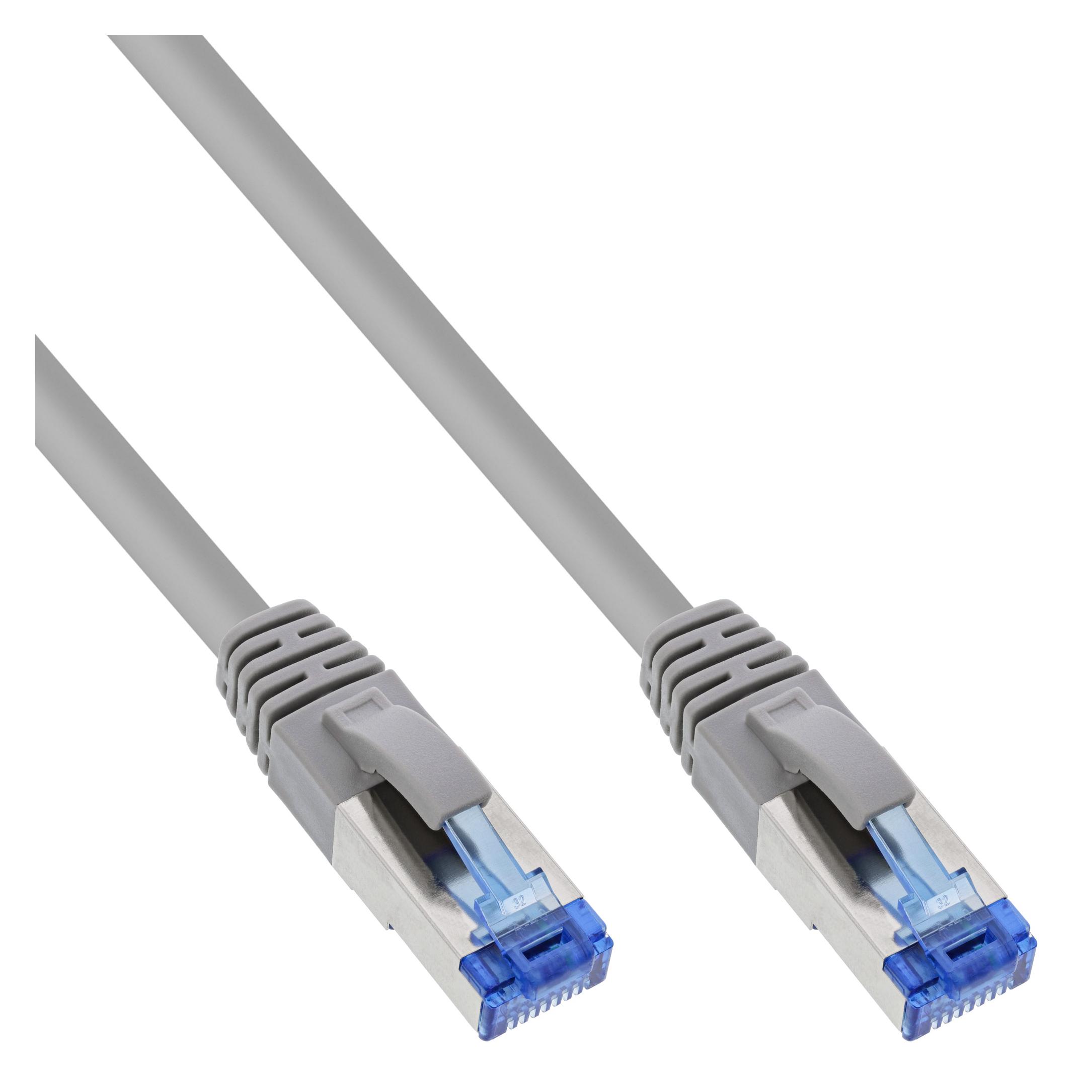 InLine 25er B-Pack Patchkabel S/FTP PiMf Cat.6A halogenfrei grau (S/FTP, CAT6a, 5 m) (B-76805)