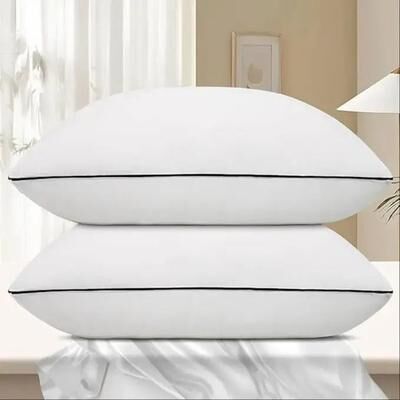 Uplifted Finds Cooling Bed Pillows With Breathable Microfiber Cover For All Sleep Positions Pack Of Four standard (pack Of 2)