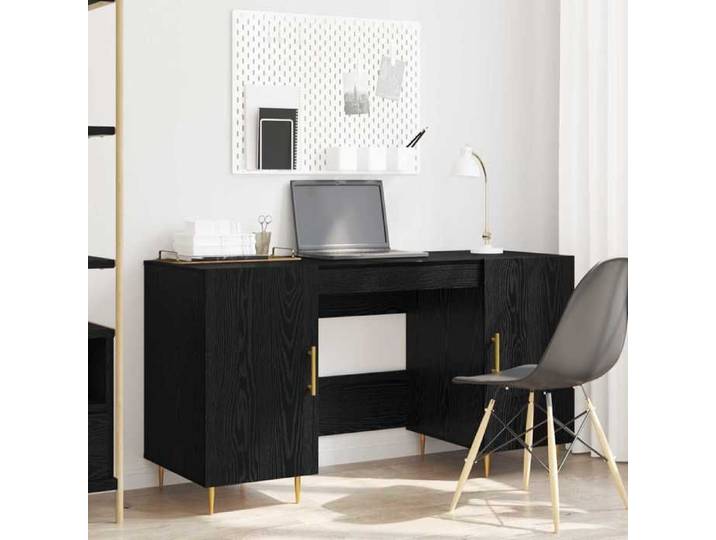 Magnifique Bureau Chêne noir Bois d'ingénierie 140x50x75 cm - design polyvalent - pour maison - Noir 39.19 kg 2026_527286