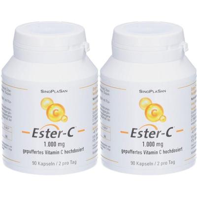 Ester-C 1000 mg gepuffertes Vitamin C hochdos.HKP 2x 2x90 St Hartkapseln
