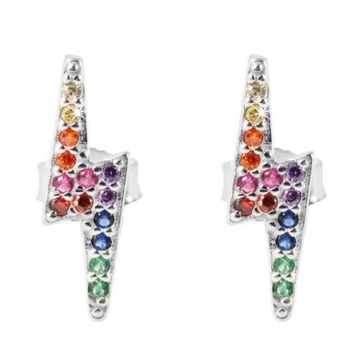 Paar Ohrhänger ADELIA´S "Ohrringe – Ohrstecker aus 925 Silber mit Zirkonia", Damen, Gr. Damen, Silber 925 (Sterlingsilber), bunt (silber), Ohrringe, Geschenkidee: zeitlos und vielseitig