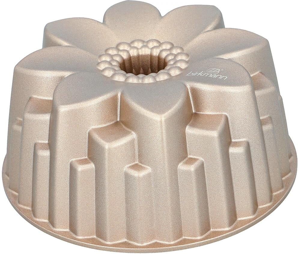 Gugelhupfform "RBV Birkmann Love Contoura Ø 25 cm", beige, B:25cm L:25cm Ø:25cm, Aluminium, Küchenformen, Gugelhupfform, Gugelhupfform mit Herzmotiven aus Aluguss beige Ø 25cm
