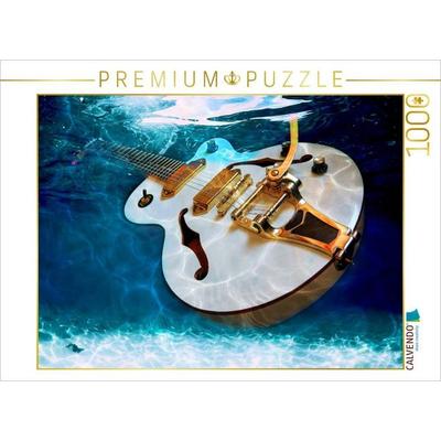 CALVENDO Puzzle Dive - E-Gitarre unter Wasser | 1000 Teile Lege-Größe 64x48cm Foto-Puzzle für glückliche Stunden