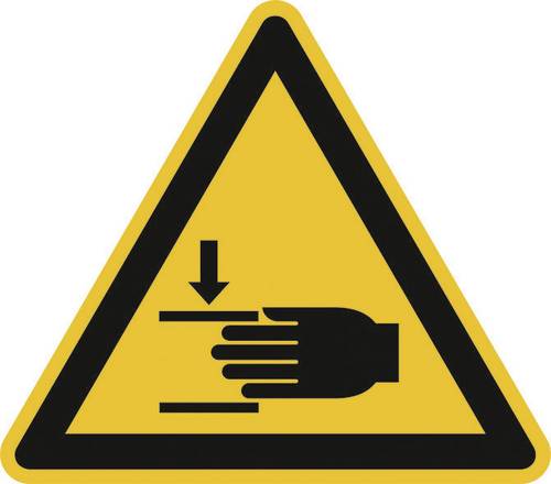 Warnschild Handverletzungsgefahr Folie selbstklebend 50mm ISO 7010 10St.