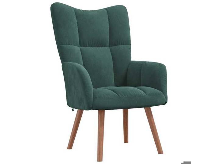 “Winter Sale TOP Fauteuil Chaise de relaxation Vert - Chaise de relaxation Vert foncé Velours PRO91849