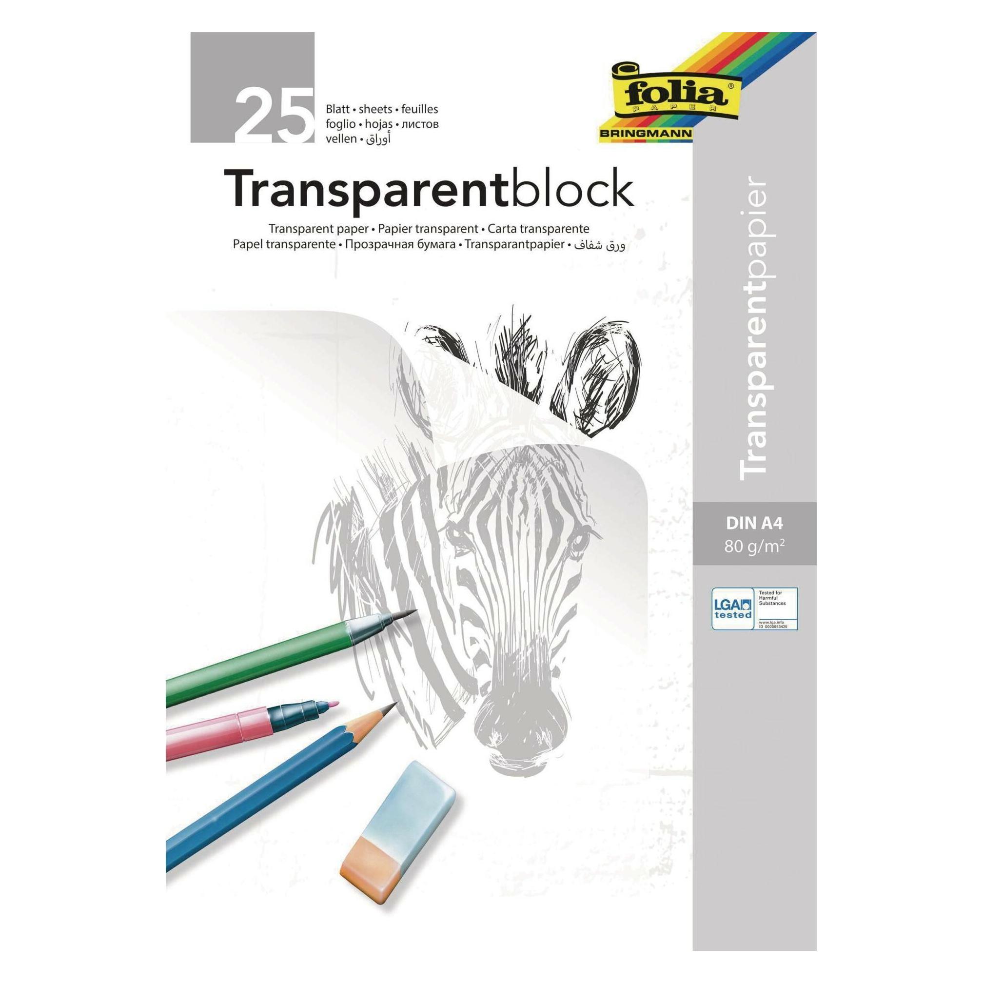 Folia Transparent-Papier-Blöcke (80 g/m², 1x) (03.8000.25)