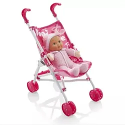 Bambolina: Weichkörperpuppe mit Kinderwagen