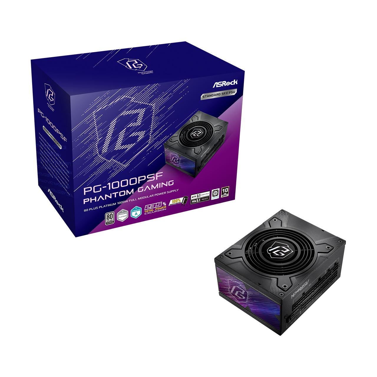 1000 Watt ASrock Phantom Gaming PG-1000PSF 80+ Platinum retail