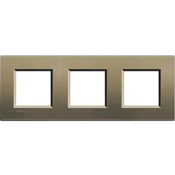 Legrand LNA4802M3SQ Abdeckrahmen LIVINGLIGHT: 3-fach, 2 + 2 + 2 Module, Farbe: Square