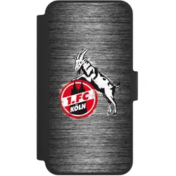 Nivocase Klapphülle für Apple iPhone 12 mini Handyhülle aus Kunst Leder NIVOflip schwarz 1. FC Köln (Apple iPhone 12 mini), Smartphone Hülle, Schwarz