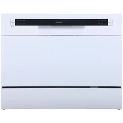 homeX GST6AD-W Tischgeschirrspüler, Mini Geschirrspüler - 6 Programme, Spülmaschine klein für 6 Maßgedecke, AquaStop