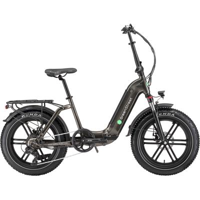 E-Bike GREENSTREET "Tiefeinsteiger Klapprad GS5" Gr. 42, grau (anthrazit, schwarz), Elektrofahrräder, 40cm, 20 Zoll (50,80cm), Pedelec, Elektrofahrrad für Damen u. Herren