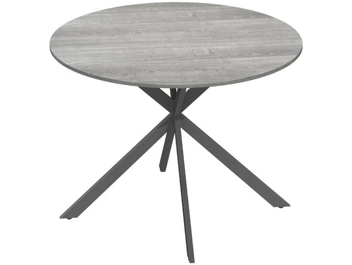 Homcom Esstisch Spanplatte Stahl Grau, Metall, 100x75x100 cm, Esszimmer, Esstische