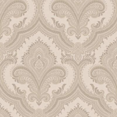 Veer Decor Traditional Damask Silver Wallpaper