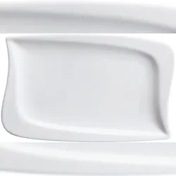MÄSER Platte rechteckig 17,5 x 11,5 cm, Serie LA MUSICA, Weiß, 6er Set, 576022