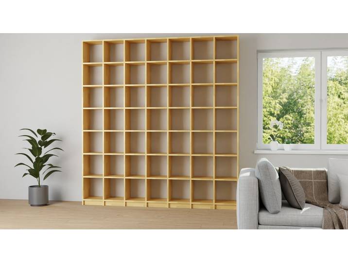 Votre meuble bibliothèque sur mesure Hêtre Naturel huilé