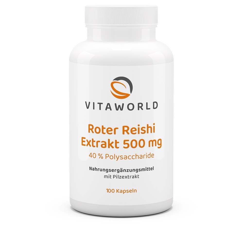 Roter Reishi Extrakt 500 mg 40% Polysacchar.Kaps. 100 St Kapseln