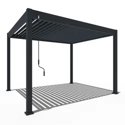 Weide Classic Pergola Aluminium 3x3,6m mit Lamellendach freistehend anthrazitᅠ
