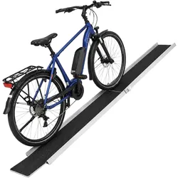 TRUTZHOLM Auffahrschiene 150-270 cm verstellbar Traglast 50 kg Treppenrampe für Fahrrad E-Bike Moped