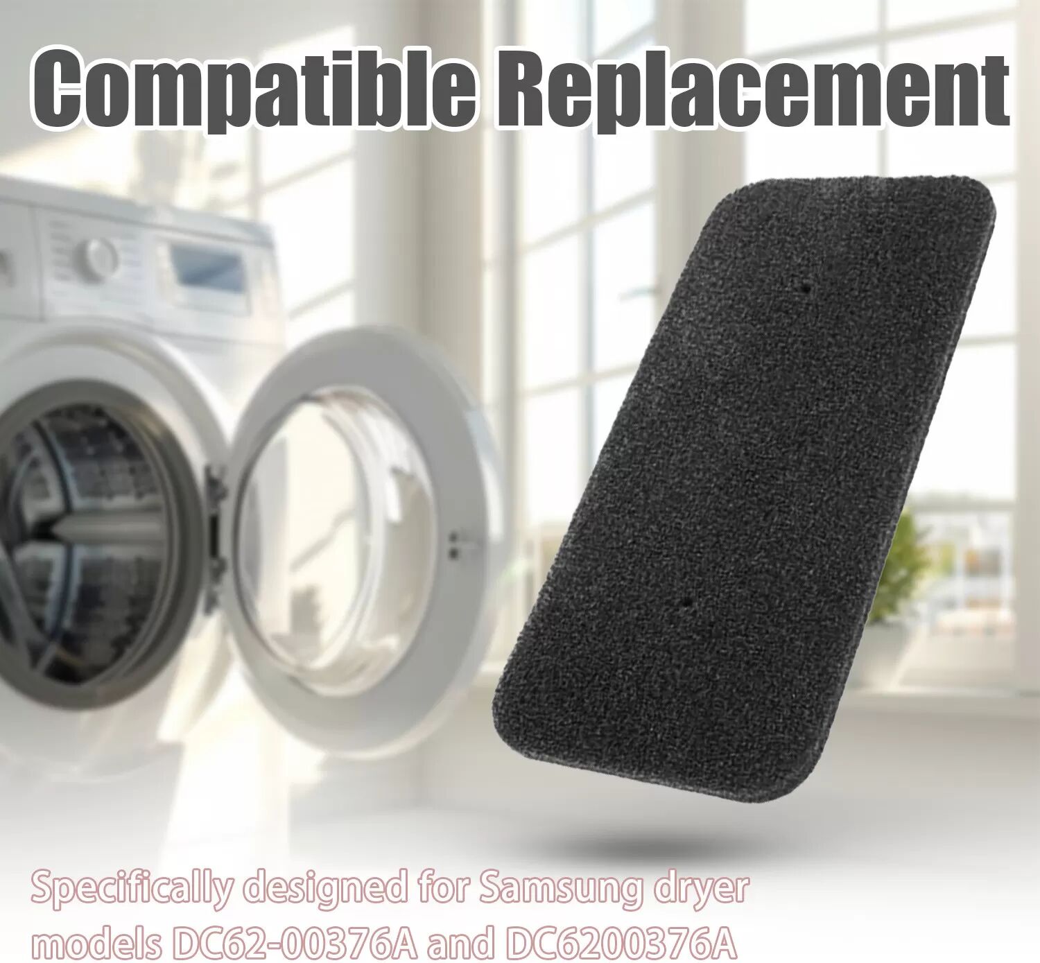 INF Éponge en mousse pour filtre de sèche-linge pour Samsung DC62-00376A/DC6200376A Paquet de 4