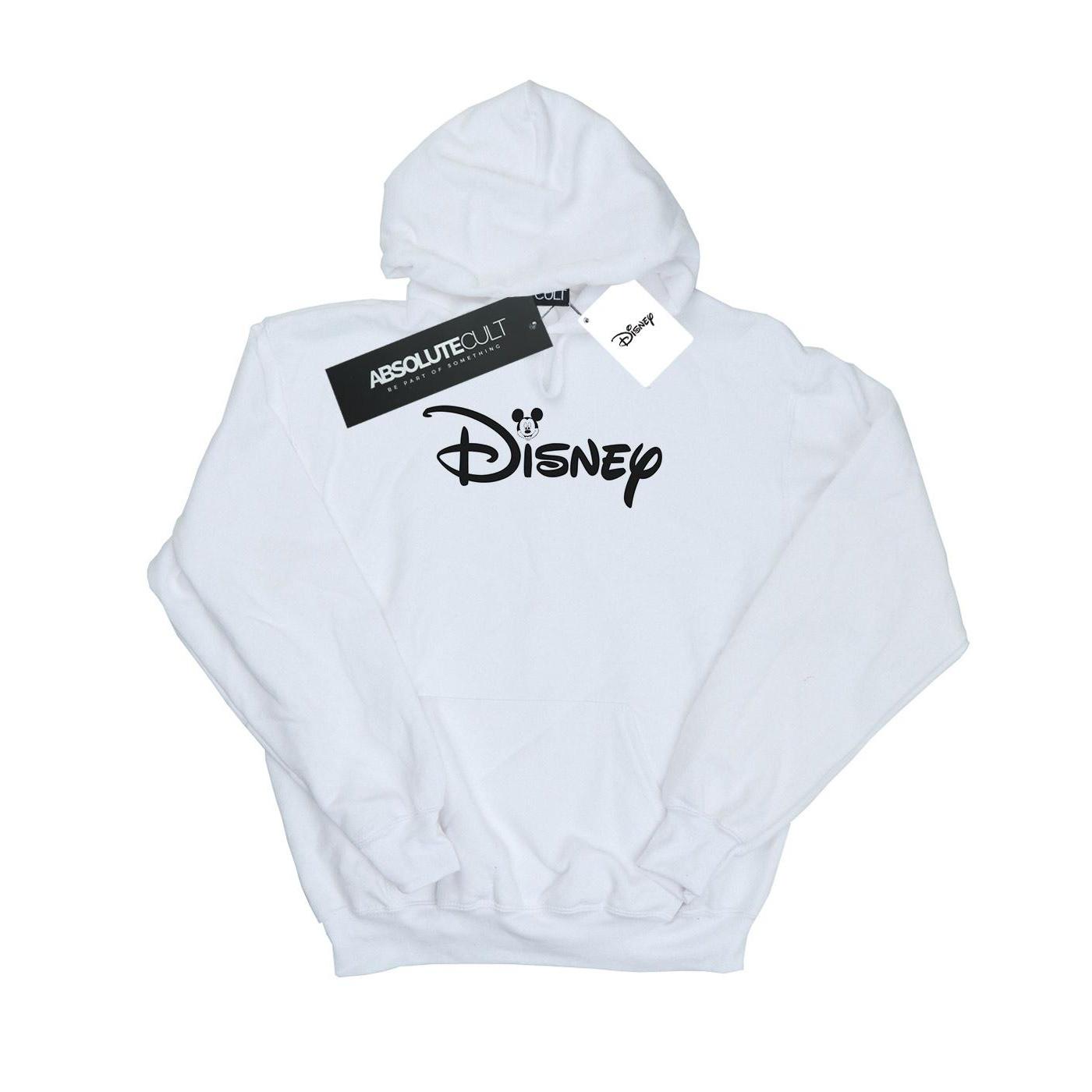 Disney Heren Mickey Mouse Hoofd Logo Hoodie (Wit)