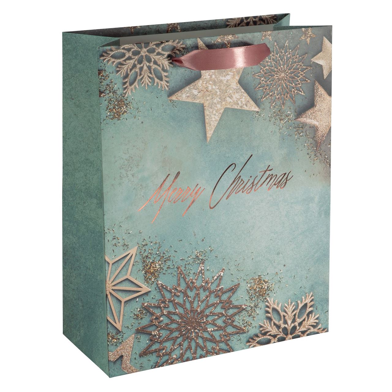 SIGEL 5 Papier-Tragetaschen Glamorous Christmas Motiv 26,0 x 33,0 cm