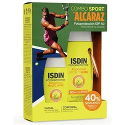 Isdin, Sonnencreme, Combo Sport By Alcaraz Rostro Y Cuerpo Spf50 Estuche 2 pz (SPF 50, 50 ml)