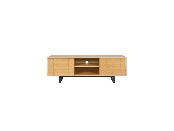 Design Lowboard „Camden Herringbone“ Eiche Natural, Schwarz MR.WOOD
