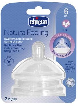 Chicco Tetina Natural Feeling Fluxo Rápido +6m 1 un