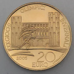 Goldmünze 20 Euro "Porte Palentine" 2005 (Italien)