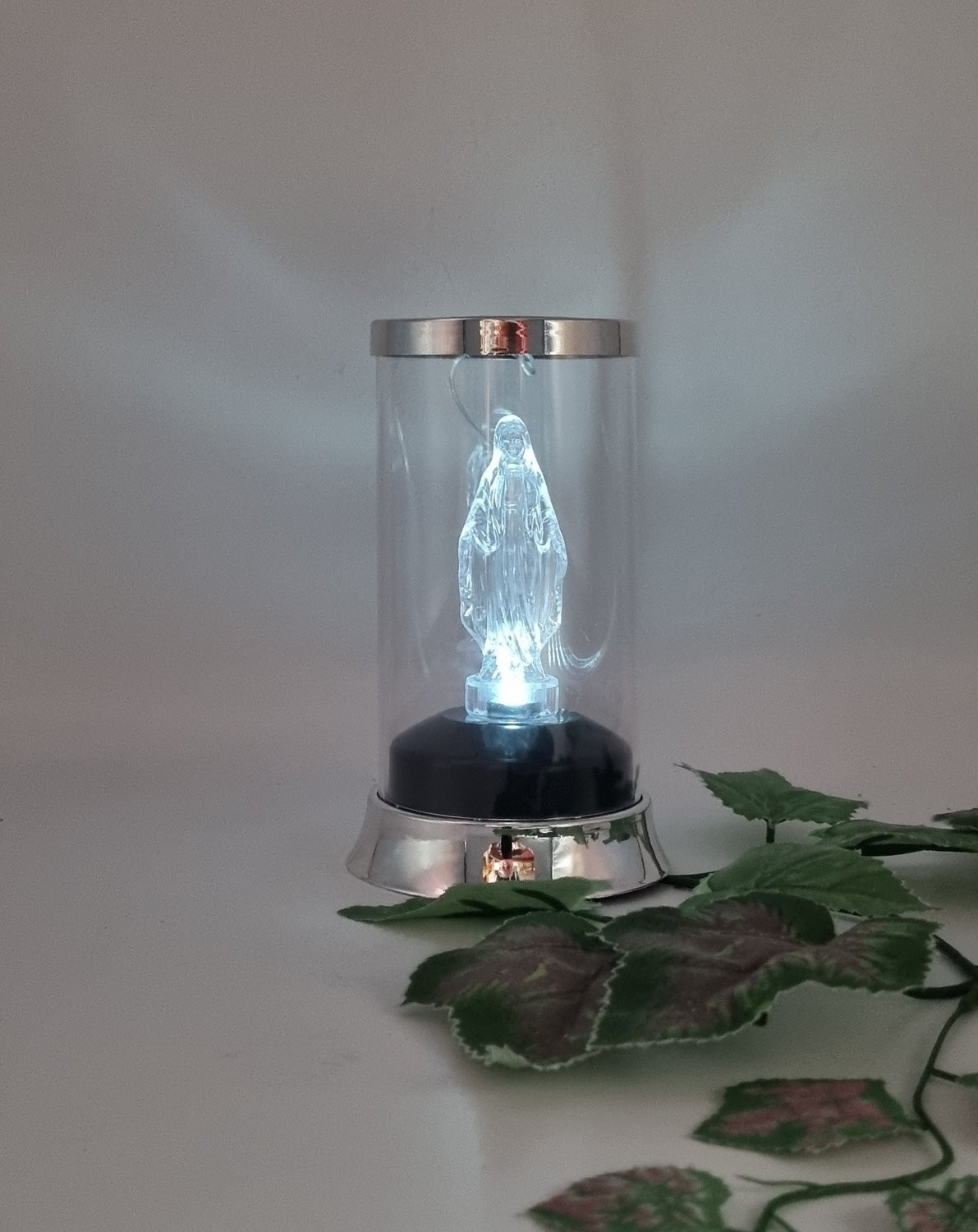 Graflantaarn Maria Solar LED Windlicht - Zilver - Koud wit