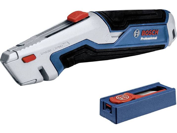 Bosch Professional Retractable knife + blades (1x Intrekbaarmes\, 10+3 reserve messen)