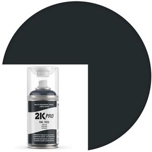2K-PRO Sprühfarbe 2-Komponenten Sprühlack, 250ml, anthrazit, RAL 7016, glänzend
