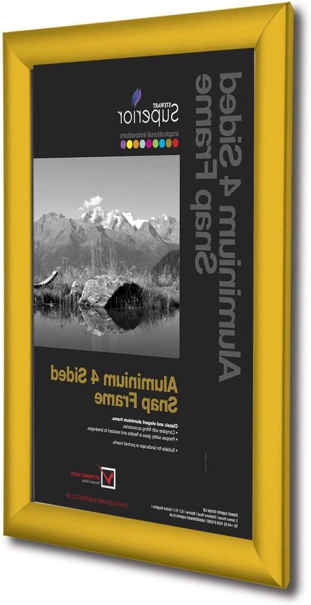 Aluminium Snap Frame Posterframe Kliklijst A4 - Goud