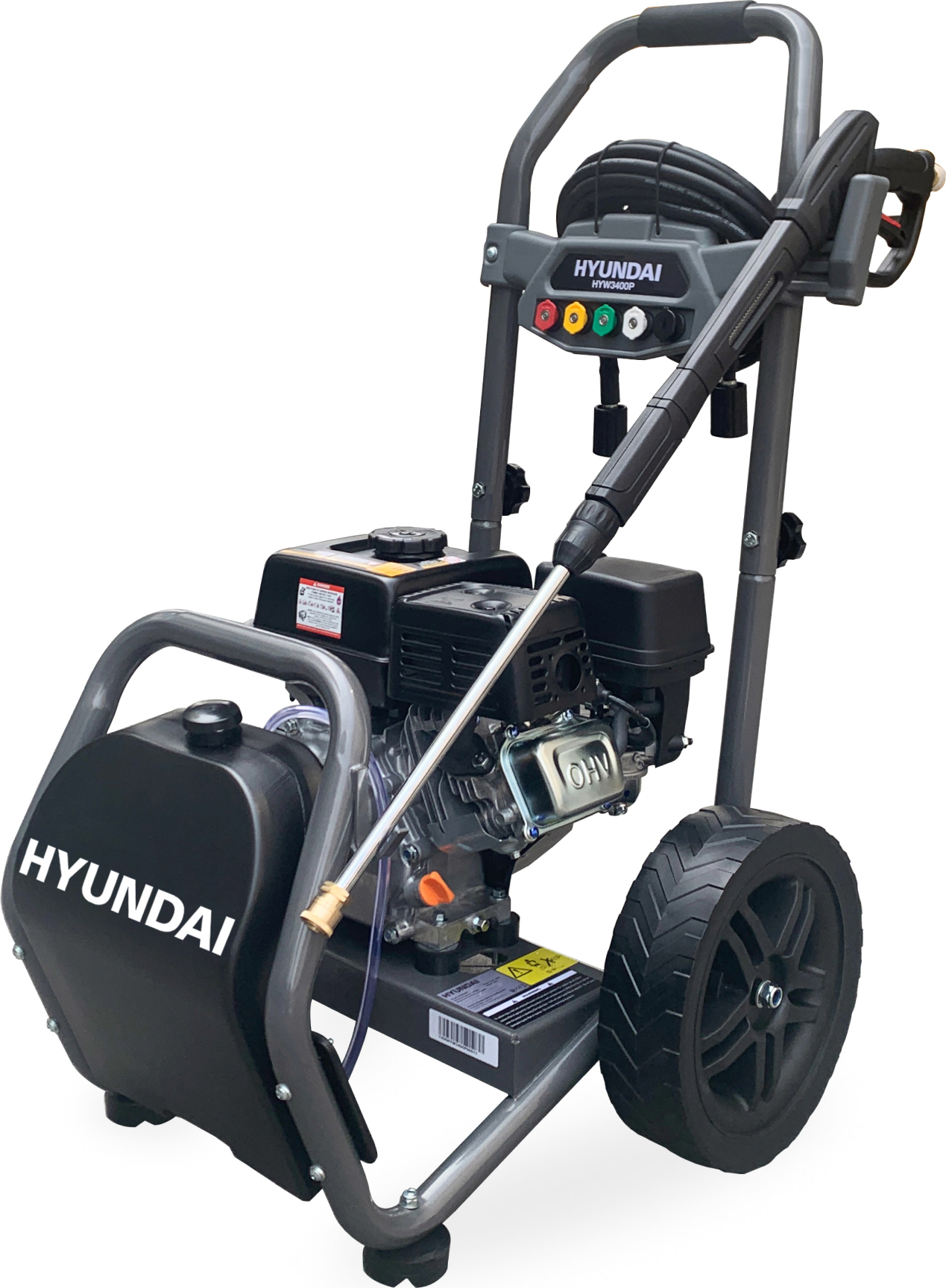 HYUNDAI Benzin-Hochdruckreiniger HYW3400P (5 PS, 234bar, 540 l/h, 4-Takt, 10m Schlauch)