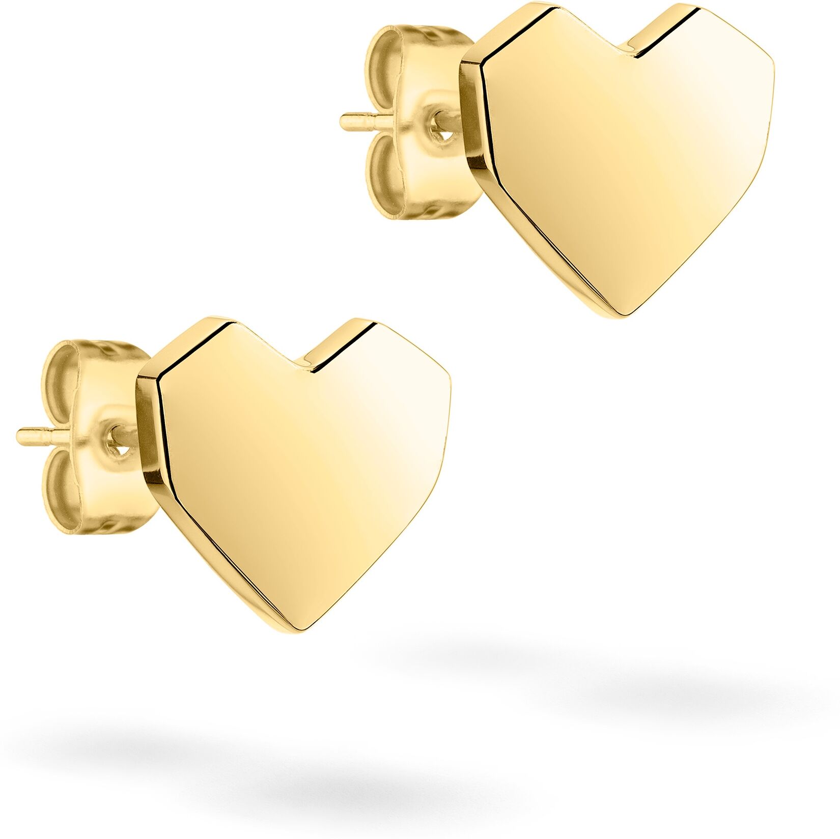 Paar Ohrstecker LIEBESKIND BERLIN "Schmuck Edelstahl Urban Heart Herz", gold (gelbgoldfarben), Ohrringe, Damen, Edelstahl, Paar Ohrstecker