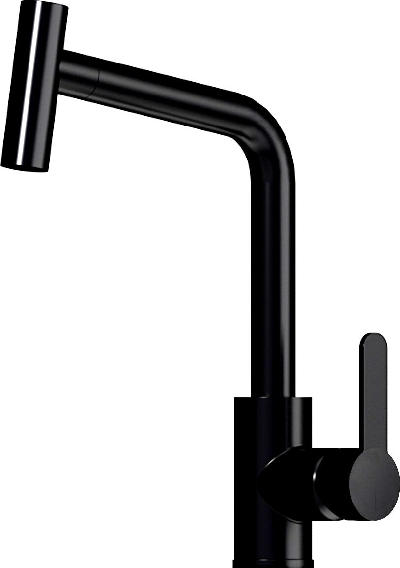 AquaCucina SF1 Armatur 55507-S in SCHWARZ matt mit herausziehbarer Brause / Küchenarmatur / Einhebelmischer